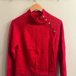 Chaps Red Cowl Neck Sweater
